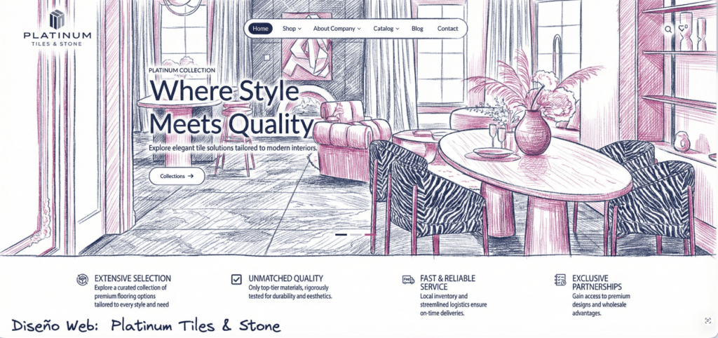 ejemplo web platinum tile Miami